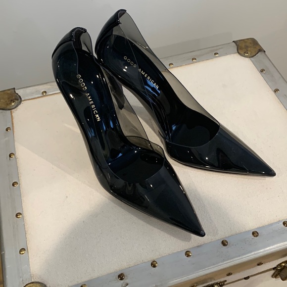 Good American Shoes - Good American Women’s Cinder F*cking-Rella Pump Glass Size 10